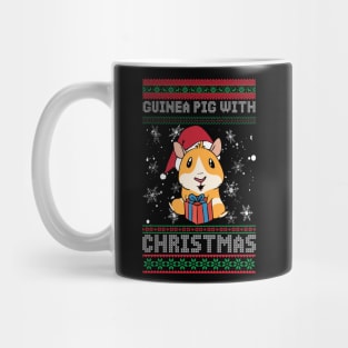 Ugly Christmas Guinea Pig present Funny Santa Pajama Mug